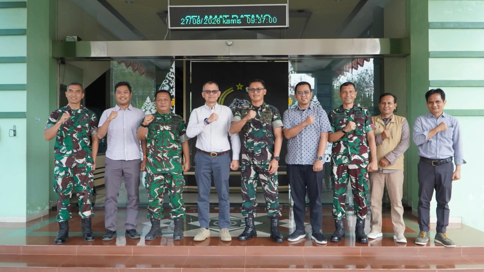 Perkuat Sinergi Energi Terbarukan, Dandim 0818 Malang-Batu Sambut Audiensi Tim PLTS Terapung Karangkates